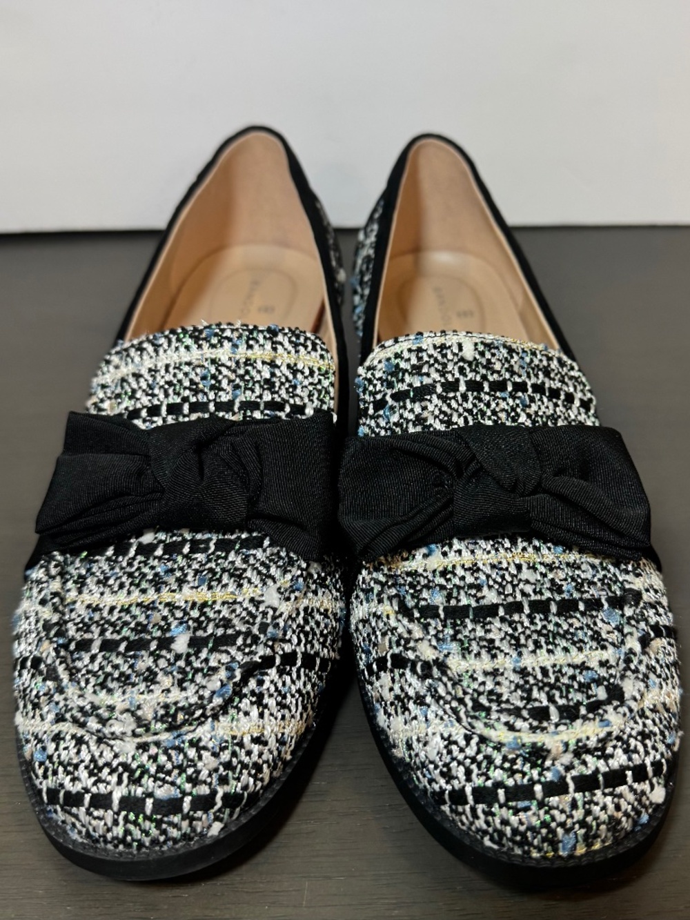 Bandolino Lindio Bow Slip On Loafer - Womens 12M - Multi Color Tweed Pattern